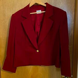 Koret Petites Red Wool Blazer 14 P